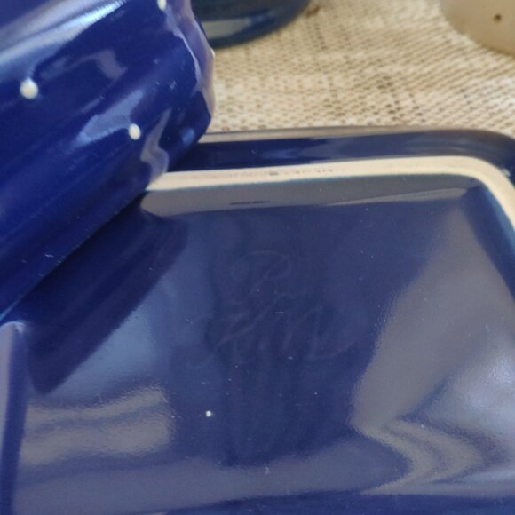 RKM Rheinsberger Germany Set of 4, VTG Jam Pot, Butter Dish, Tea Mug signed, - Picture 11 of 14